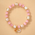 Luminous gold foil gray glass bracelet for women - 图片 6