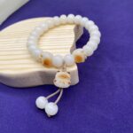 Natural white jade bodhi seed soft play bracelet - 图片 9