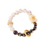 Incense Ash Glass Bead Colorful Porcelain Bracelet for Women - 图片 5