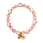 Luminous gold foil gray glass bracelet for women - 图片 5