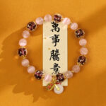 Incense ash colored glass bracelet for women to bring wealth and fortune - 图片 9