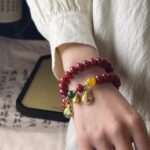 Natural Red Bodhi Root Abacus Bead Bracelet - 图片 4