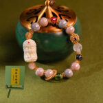 Beijing Temple Zakiram Ash Porcelain Incense Ash Glass Bracelet - 图片 6