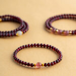 New garnet multi-circle bracelet - 图片 3