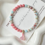 Shoushan Stone Double Circle Bracelet - 图片 6