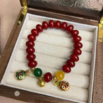 Natural Red Bodhi Root Abacus Bead Bracelet - 图片 6