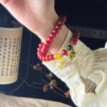 Natural Red Bodhi Root Abacus Bead Bracelet