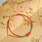 Hangzhou Lingyin Zodiac Year Ganoderma Lucidum Turquoise Bracelet - 图片 4