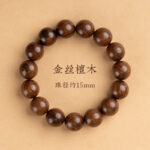 Fine gold-thread sandalwood bracelet for men and women - 图片 12