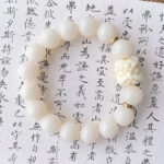 Natural white jade bodhi bracelet - 图片 2