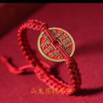 Mountain Ghost Coin Six-Character Motto Bracelet for Men and Women - 图片 4