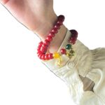 Natural Red Bodhi Root Abacus Bead Bracelet - 图片 5