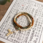 Milk bean white jade bodhi multi-circle bracelet Wenwan Buddhist beads - 图片 13
