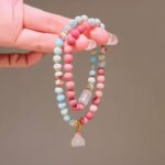 Shoushan Stone Double Circle Bracelet - 图片 4