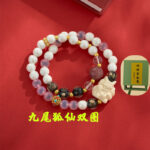 Nine-tailed Fox Sugar Heart Agate Bracelet - 图片 12