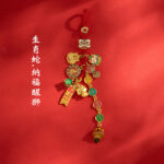 Snake Year Zodiac Car Keychain Pendant - 图片 7