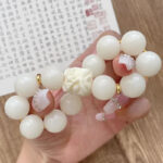 Natural white jade bodhi bracelet - 图片 4