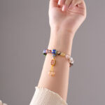 Incense Ash Glass Eighteen Beads, Nine Purple Fire Bracelet Lingyin - 图片 4