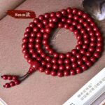 High content cinnabar 108 beaded men's and women's zodiac year bracelet - 图片 7