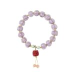 Dusk Mountain Purple Cinnabar Lion Glaze Bracelet Lucky Beads - 图片 5