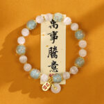 Incense ash colored glass bracelet for women to bring wealth and fortune - 图片 8