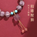 Hangzhou Temple Mushan Purple Incense Ash Glaze Bracelet - 图片 3