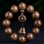 Fine gold-thread sandalwood bracelet for men and women - 图片 16