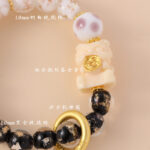 Incense Ash Glass Bead Colorful Porcelain Bracelet for Women - 图片 2