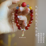 Nine Purple Fire Dragon Pearl Bracelet