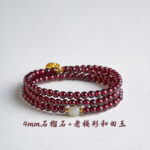 New garnet multi-circle bracelet - 图片 8